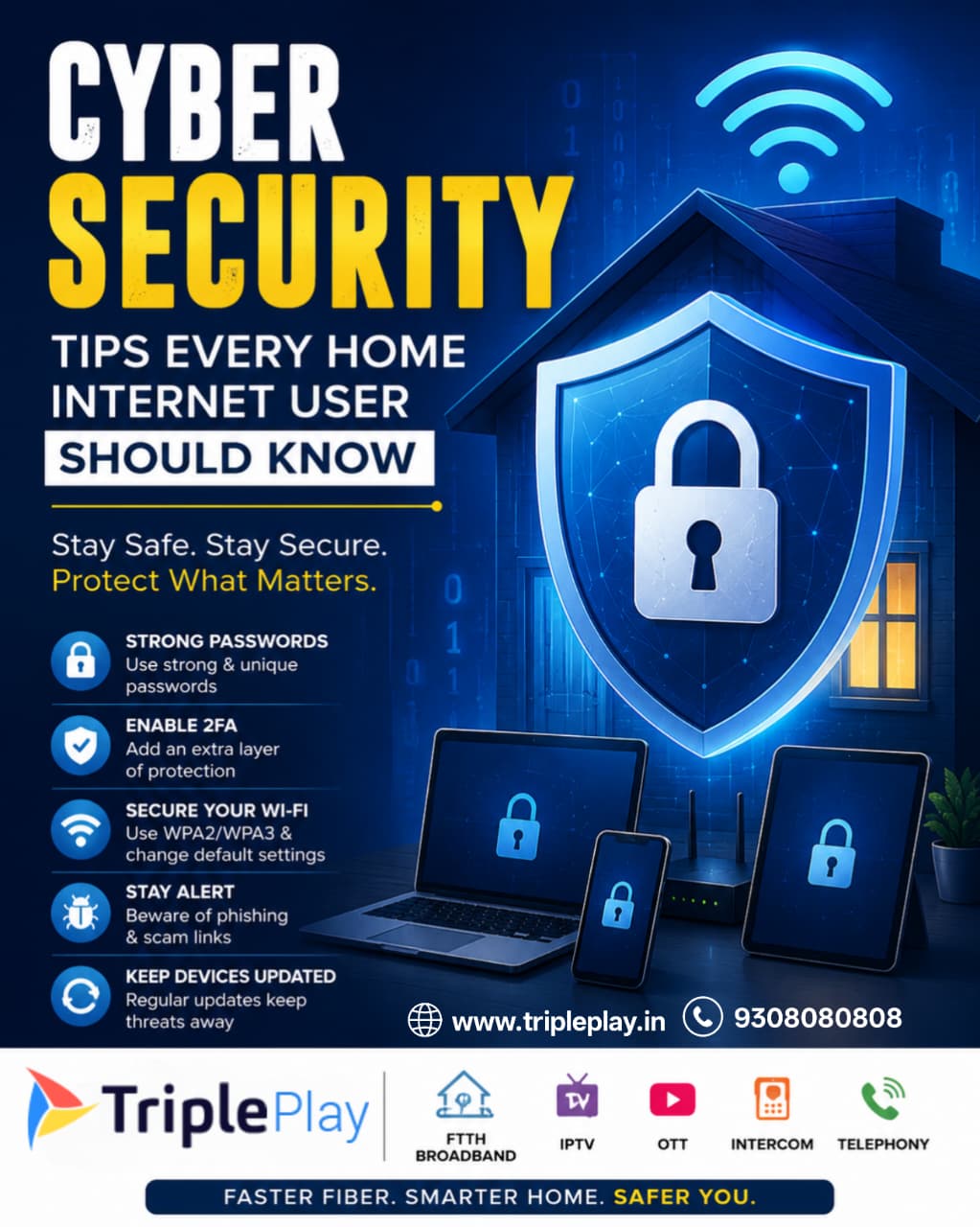 Cyber Security Tips for Home Internet Users by Tripleplay Broadband